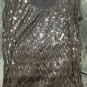 Michael Kors Charcoal sequin top